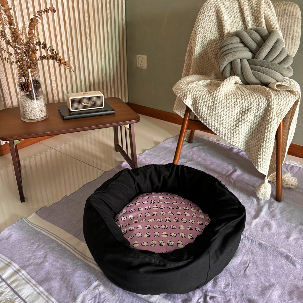 Panda Round Cooling Dog Bed Dream for puppies to medium breedcastle