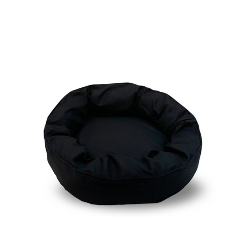 Round bed side bolster cover | Black