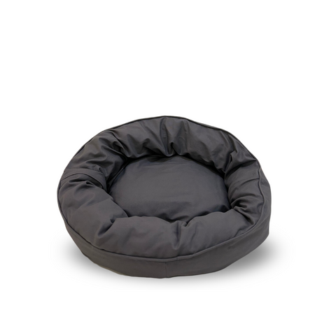 Round bed side bolster cover | Grey